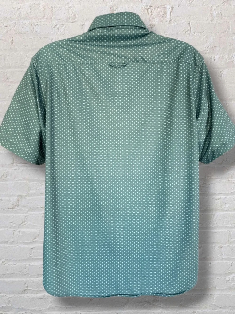 JACHS New York Mens XL Teal Green Floral Print Short Sleeve Button Down Shirt